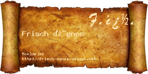 Frisch Ágnes névjegykártya